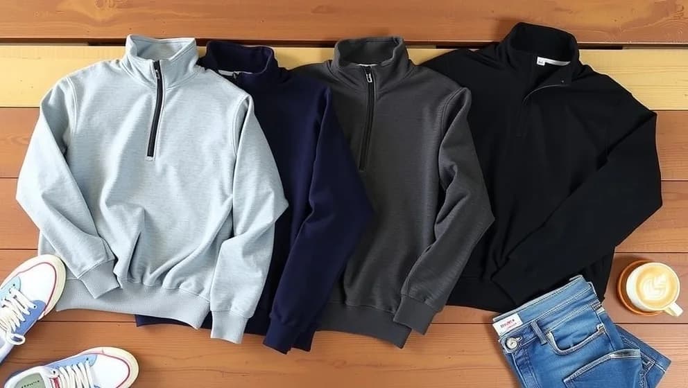 Half zip tröja herr som passar till vardagen